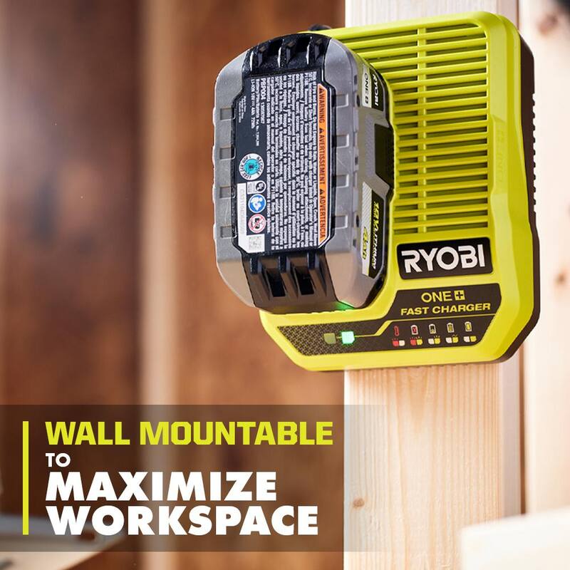 Kit de Inicio de Batería y Cargador de Alto Rendimiento de Iones de Litio de 18V 6.0 Ah ONE+ HP de RYOBI - PSK016