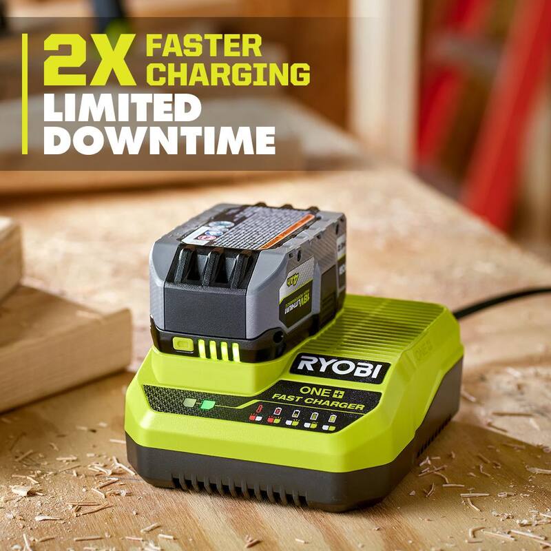 Kit de Inicio de Batería y Cargador de Alto Rendimiento de Iones de Litio de 18V 6.0 Ah ONE+ HP de RYOBI - PSK016
