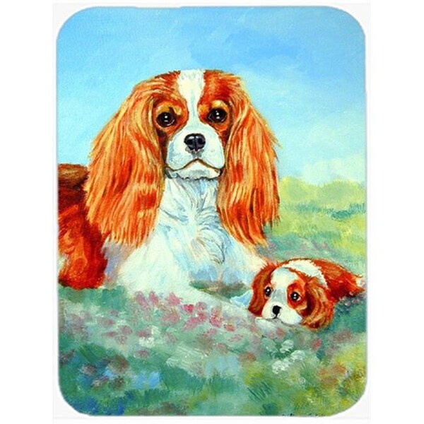 Carolines Treasures Carolines Treasures 7019LCB Cavalier Spaniel Mommas Love Glass Cutting Board - Large; 15 x 12 in. - 7019LCB