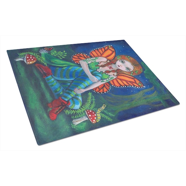 Carolines Treasures Fairy Monarch Glass Cutting Board Large - 7375LCB