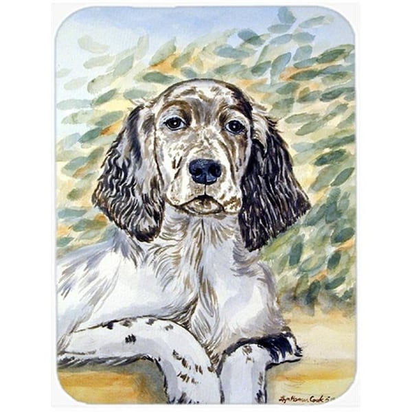 Carolines Treasures Carolines Treasures 7065LCB English Setter Glass Cutting Board - Large; 15 x 12 in. - 7065LCB