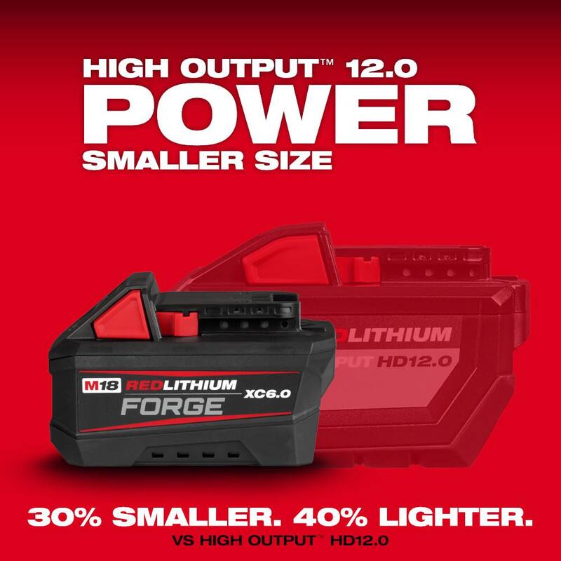 Paquete de baterías Milwaukee M18 18V de iones de litio REDLITHIUM FORGE 6.0 Ah (paquete de 8) - 48-11-1861-x8