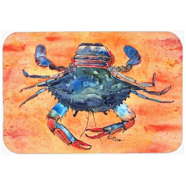 Carolines Treasures Carolines Treasures 8096LCB Crab Glass Cutting Board - Large - 8096LCB