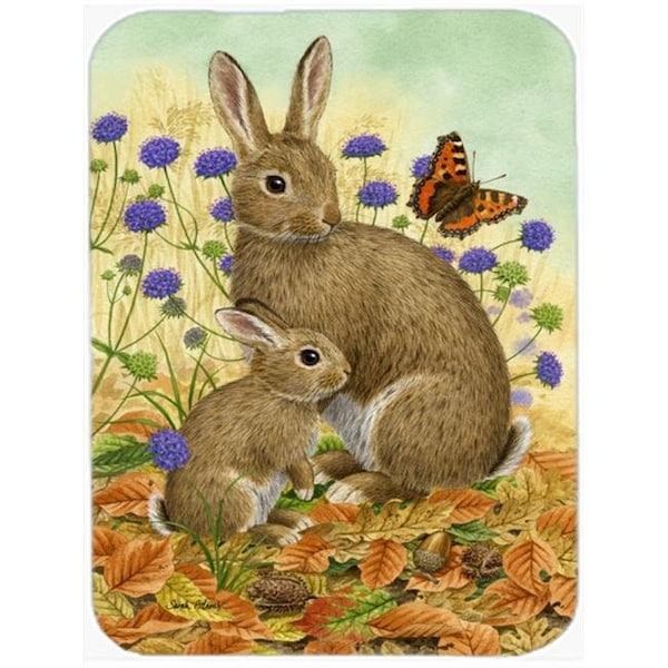 Carolines Treasures Carolines Treasures ASA2132LCB Rabbit & Baby Glass Cutting Board; Large - ASA2132LCB