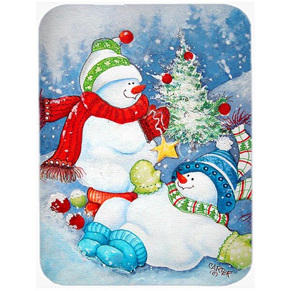 Carolines Treasures PJC1021LCB The Teens Celebrate Snowman Glass Cutting Board, Large - PJC1021LCB