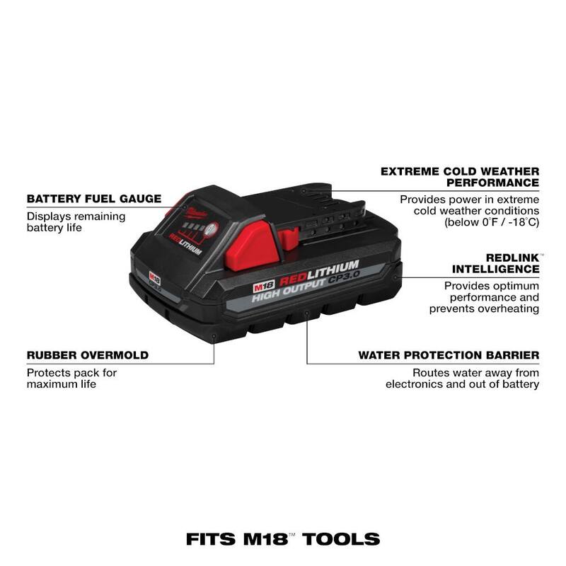 Milwaukee M18 18-Volt Lithium-Ion HIGH OUTPUT Starter Kit con una Batería de 3.0Ah y Cargador - 48-59-1835