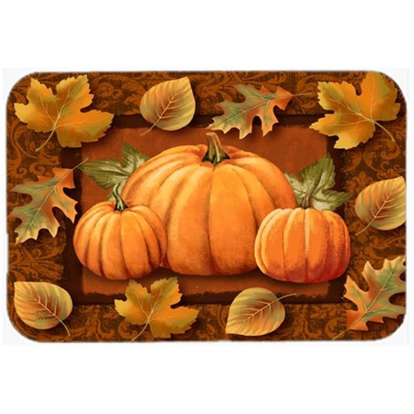 Carolines Treasures Carolines Treasures PTW2009LCB Pumpkins And Fall Leaves Glass Cutting Board; Large - PTW2009LCB