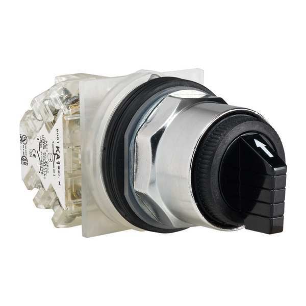 Schneider Electric Interruptor selectivo no iluminado, 30mm, 3 posiciones, palanca - 9001KS53BH13