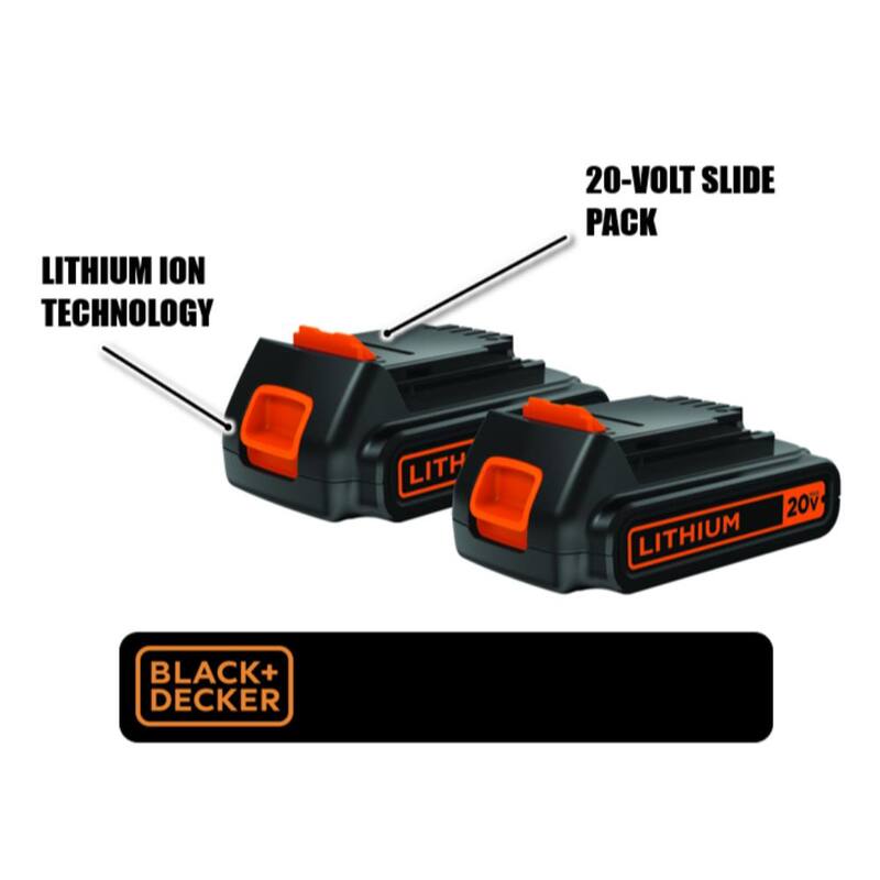 Batería de iones de litio de 20V 1.5Ah MAX (paquete de 2) - Cargador no incluido - LBXR20-OPE2