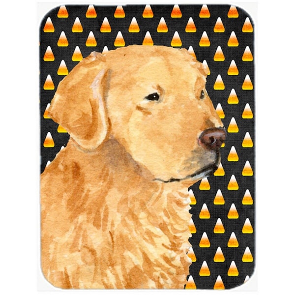 Carolines Treasures Golden Retriever Candy Corn Halloween Portrait Glass Cutting Board - Large - SS4269LCB