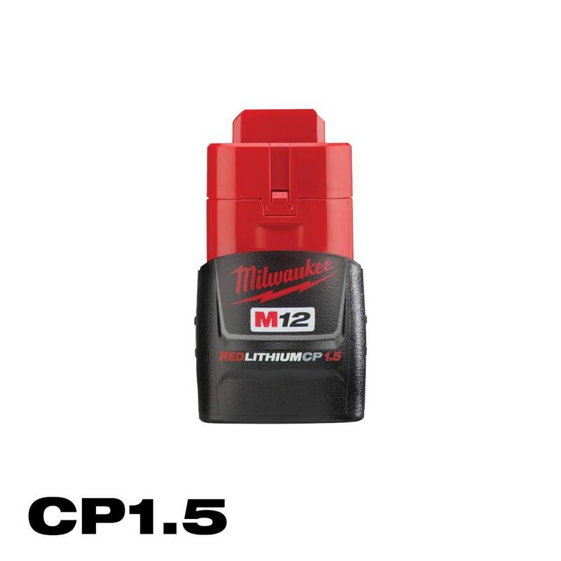 Paquete de batería compacta de iones de litio de 12 voltios Milwaukee M12 1.5Ah - 48-11-2401