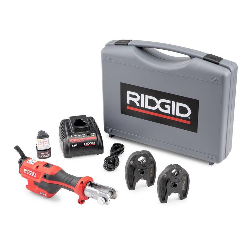 Batería recargable de iones de litio avanzada de 12 voltios y 2.5 amperios de RIDGID para herramientas de prensado RP 115, RP 241, RP 240 y PEX-One - 55183