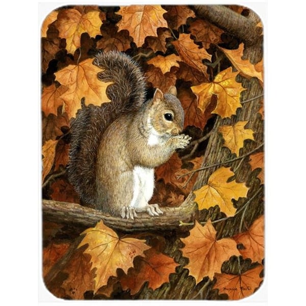Carolines Treasures Carolines Treasures BDBA0388LCB Autumn Grey Squirrel by Daphne Baxter Glass Large Cutting Board - BDBA0388LCB