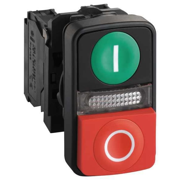 Operador múltiple iluminado con contacto de Schneider Electric, 22 mm, 1NA/1NC, Rectangular - XB5AW73731B5