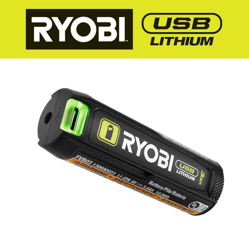 Batería recargable de iones de litio RYOBI USB 3.0 Ah - FVB03