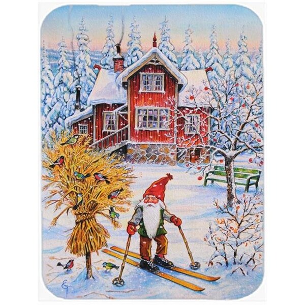 Carolines Treasures Carolines Treasures ACG0034LCB Christmas Gnome Skiing Glass Large Cutting Board - ACG0034LCB