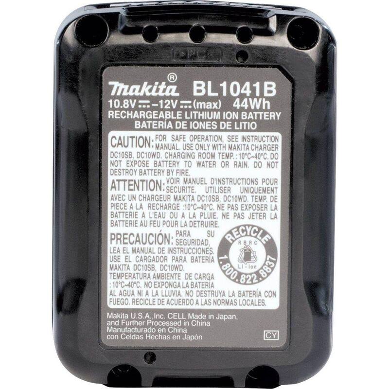 Paquete de baterías de alta capacidad de iones de litio Makita 12V max CXT 4.0Ah - BL1041B