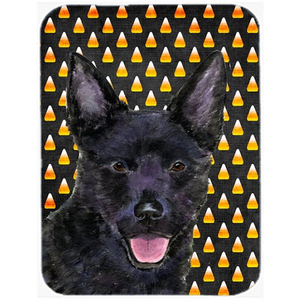 Carolines Treasures Australian Kelpie Candy Corn Halloween Portrait Glass Cutting Board - Large - SS4291LCB