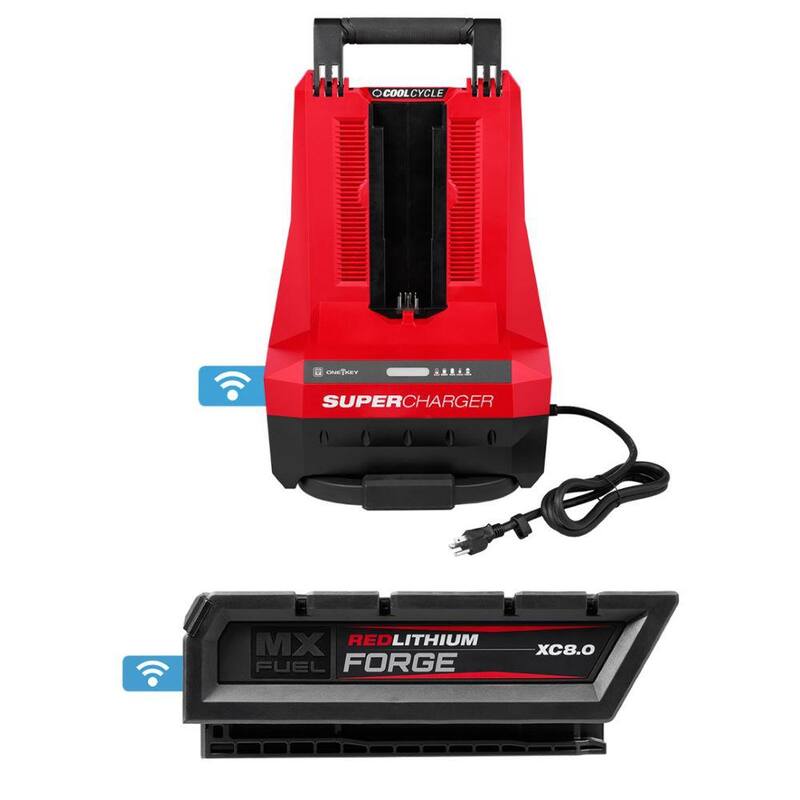 Batería Milwaukee MX FUEL REDLITHIUM FORGE XC 8.0 con Cargador Súper MX FUEL - MXFXC608-MXFSC