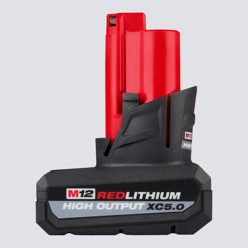 Milwaukee M12 12-Volt Lithium-Ion XC High Output 5.0 Battery Pack con 5 ruedas de corte de metal de 5 paquetes - 48-11-2450-49-94-2000