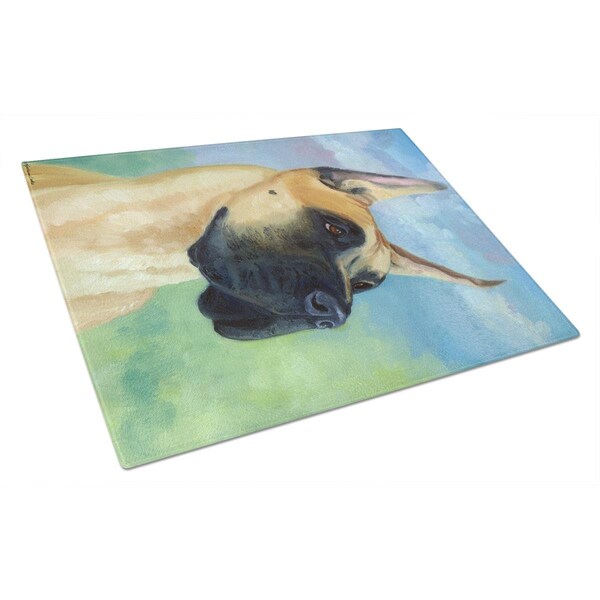 Carolines Treasures Great Dane Apollo the Great Glass Cutting Board Large - 7387LCB