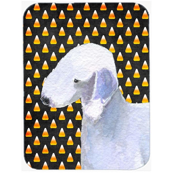 Carolines Treasures Bedlington Terrier Candy Corn Halloween Portrait Glass Cutting Board - Large - SS4276LCB