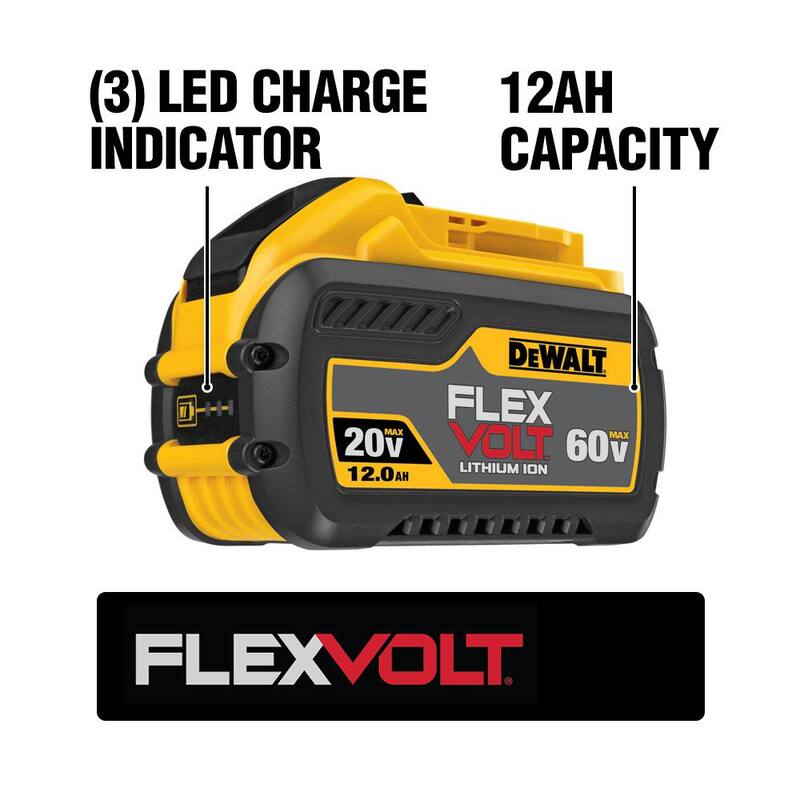 DEWALT FLEXVOLT 20V/60V MAX Batería de Ion de Litio de 12.0Ah (Paquete de 10) - DCB612-10