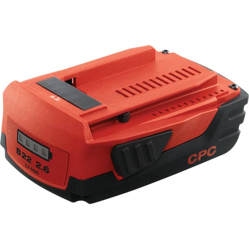 Paquete de batería de iones de litio compacta de 2.6 Ah de 22 voltios de Hilti - 2136395