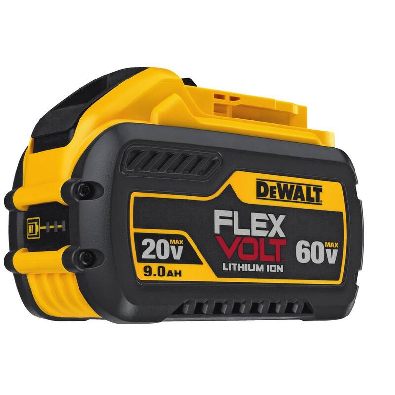 Batería DEWALT de 20 voltios/60 voltios de iones de litio máximos de 9.0Ah y paquete de batería de iones de litio máximos de 20 voltios/60 voltios FLEXVOLT de 6.0Ah - DCB609WDCB606
