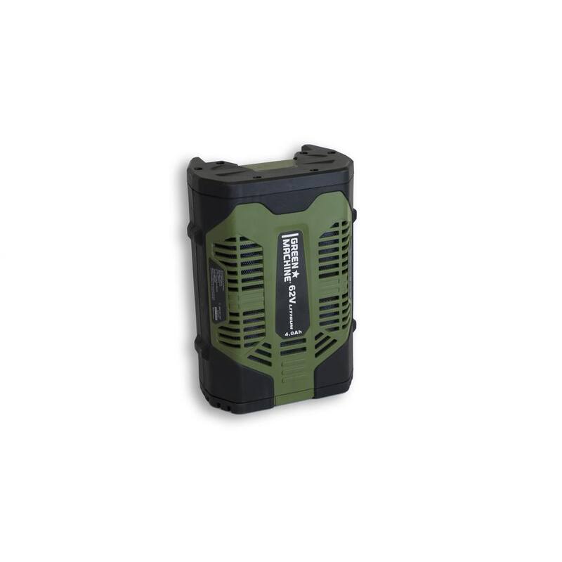 Batería de litio de alta capacidad sin decoloración de 62V 4.0 Ah Green Machine con medidor de combustible LED y puerto USB - GMBA6200-40