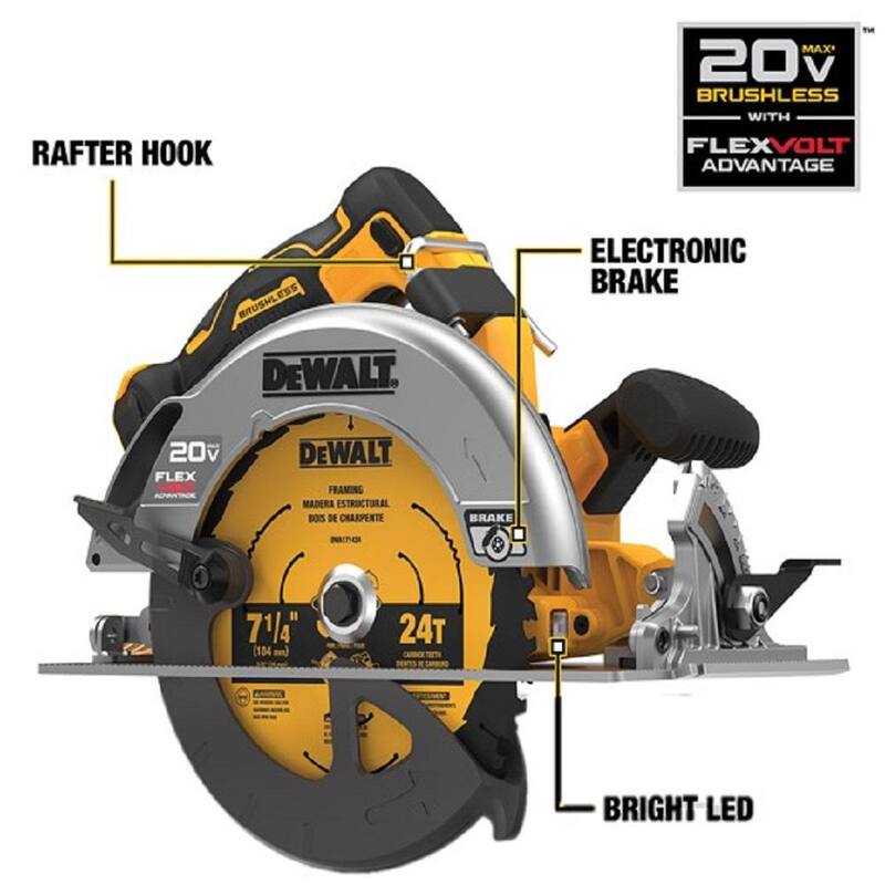 Si marca seria: Sierra circular inalámbrica sin escobillas DEWALT 20V MAX 7-1/4 in, (1) Batería de 20V 6.0Ah y (1) Batería de 20V 4.0Ah, y Cargador - DCS573BWCB2460C