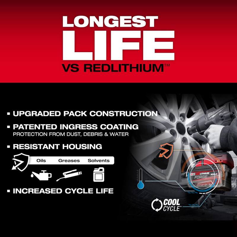 Milwaukee M18 18V Batería de Ion de Litio REDLITHIUM FORGE XC 8.0 Ah (Paquete de 8) - 48-11-1881-x8