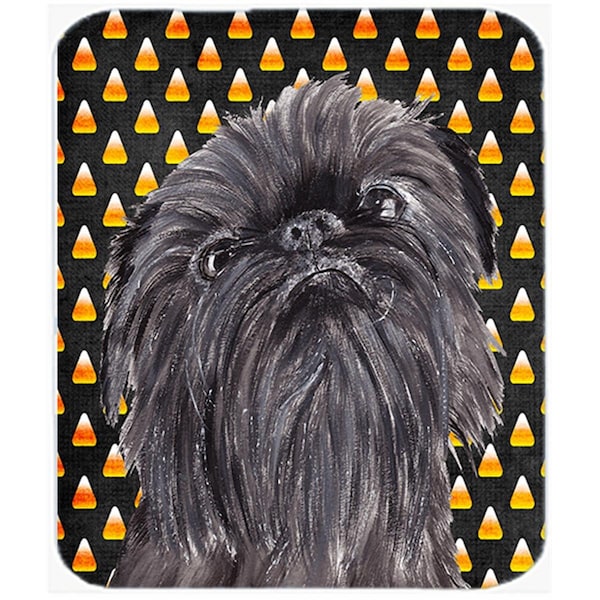 Carolines Treasures 15 X 12 In. Brussels Griffon Halloween Candy Corn Glass Cutting Board Large Size - SC9531LCB