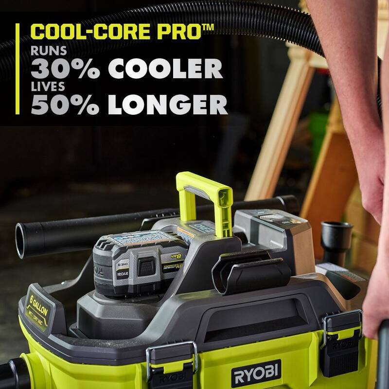 RYOBI ONE+ HP 18V 8.0 Ah Batería de alto rendimiento de iones de litio y kit de inicio de cargador rápido - PSK018