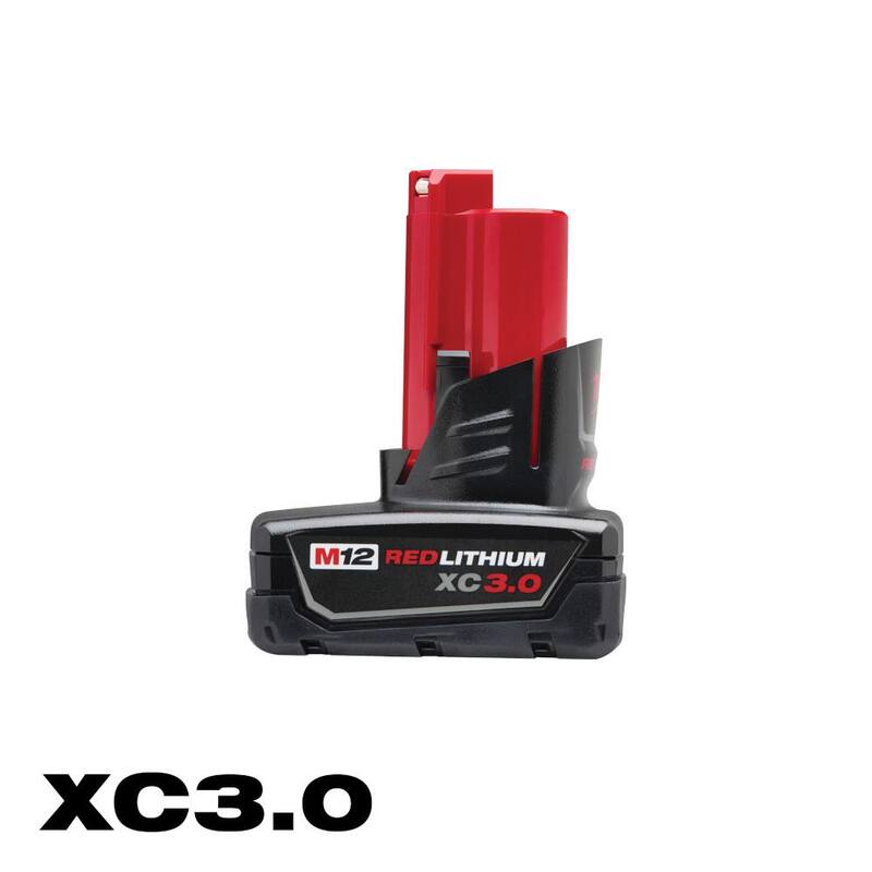 Batería de capacidad extendida de iones de litio de 12 voltios M12 XC de Milwaukee 3.0Ah - 48-11-2402