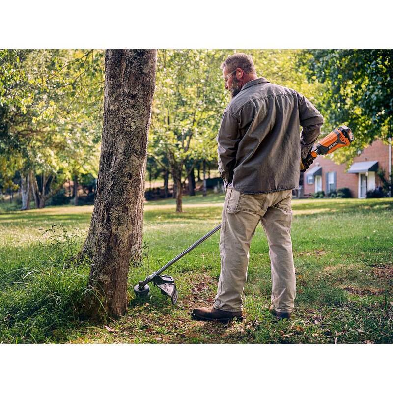 Juego de combo inalámbrico de 2 herramientas RIDGID 18V Brushless con recortadora de hilo, sopladora de hojas, (3) baterías y (2) cargadores - R019001VNM-AC86096-AC840060PN.