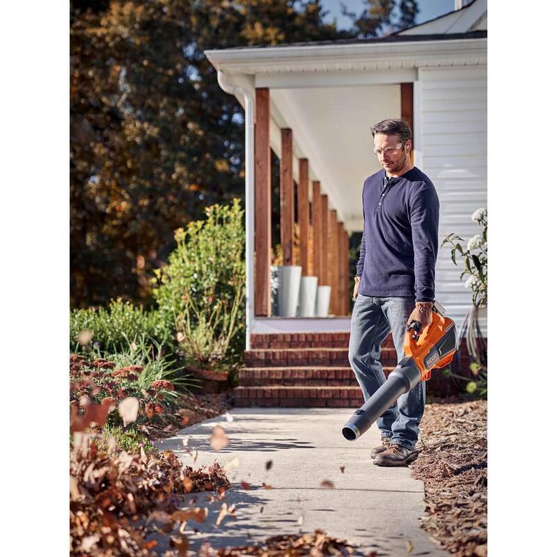 Juego de combo inalámbrico de 2 herramientas RIDGID 18V Brushless con recortadora de hilo, sopladora de hojas, (3) baterías y (2) cargadores - R019001VNM-AC86096-AC840060PN.