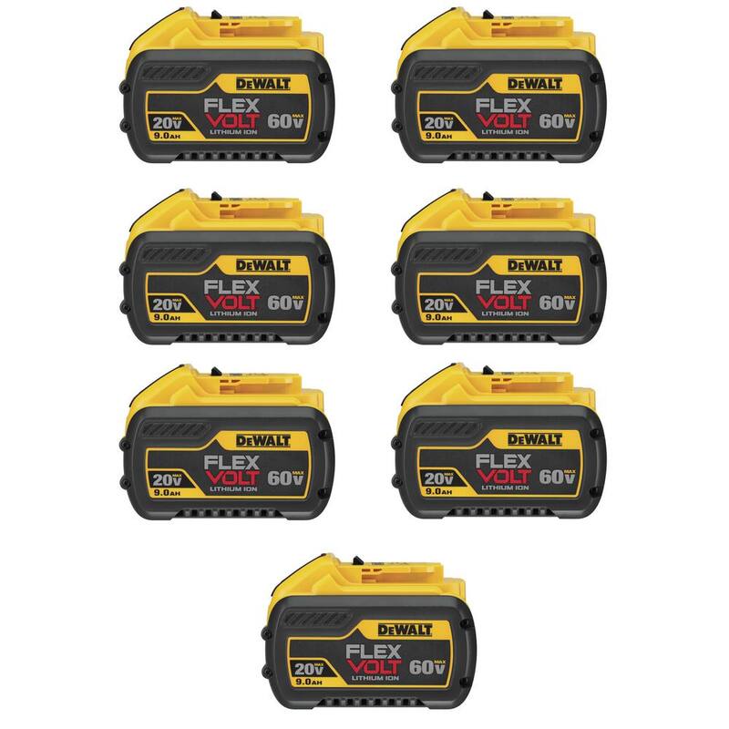 DEWALT FLEXVOLT 20V/60V MAX Paquete de batería de ion de litio de 9.0 Ah (7-pack) - DCB609-7