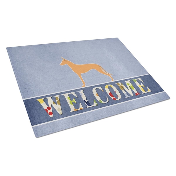 Carolines Treasures Pharaoh Hound Welcome Glass Cutting Board Large - BB5492LCB