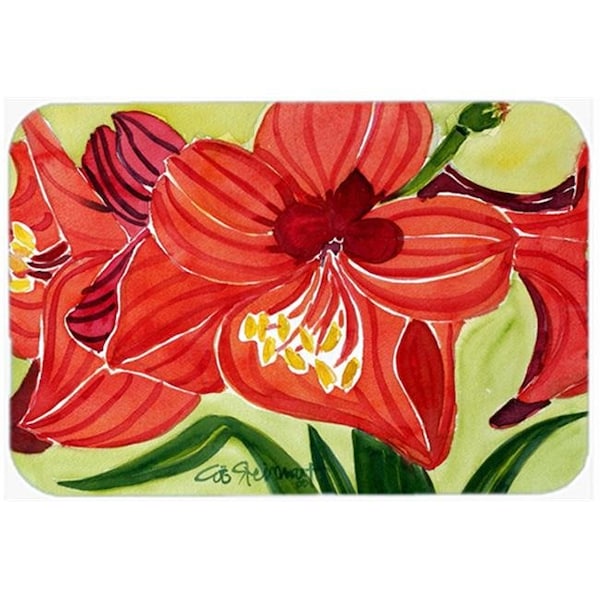 Carolines Treasures Carolines Treasures 6055LCB Flower - Amaryllis Glass Cutting Board - Large - 6055LCB