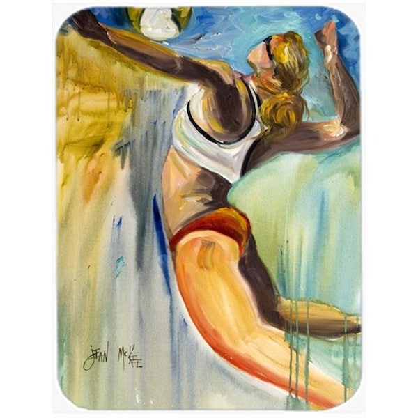 Carolines Treasures Carolines Treasures JMK1178LCB Beach Volleyball Glass Cutting Board; Large - JMK1178LCB