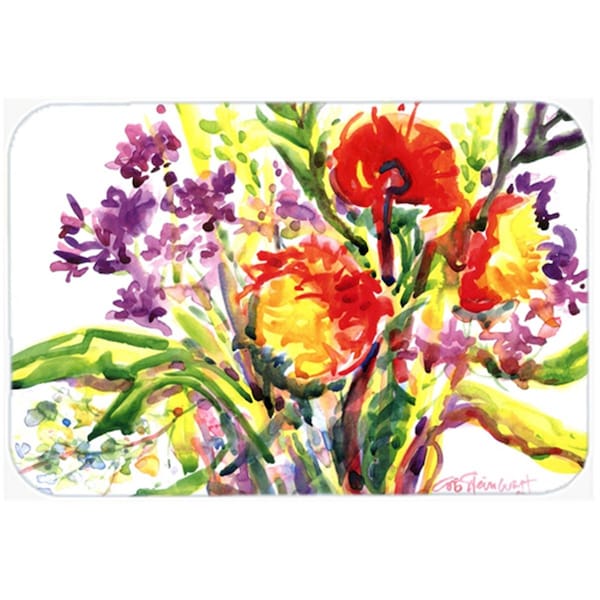Carolines Treasures 6042LCB 15 x 12 in. Flower Glass Cutting Board, Large - 6042LCB