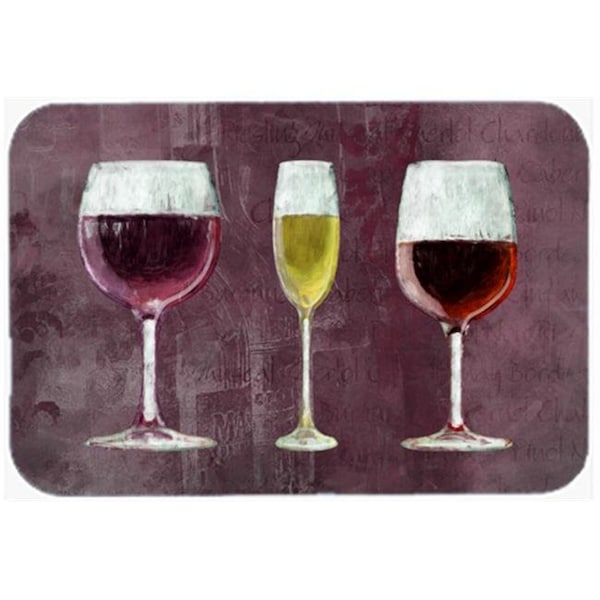 Carolines Treasures Carolines Treasures SB3073LCB Three Glasses Of Wine Purple Glass Cutting Board - Large - SB3073LCB