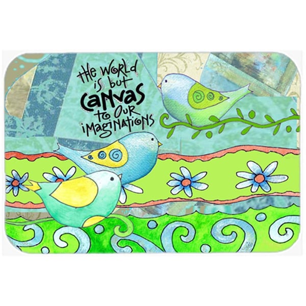Carolines Treasures The World Is But A Canvas To Our Imagination Glass Cutting Board- Large - PJC1098LCB