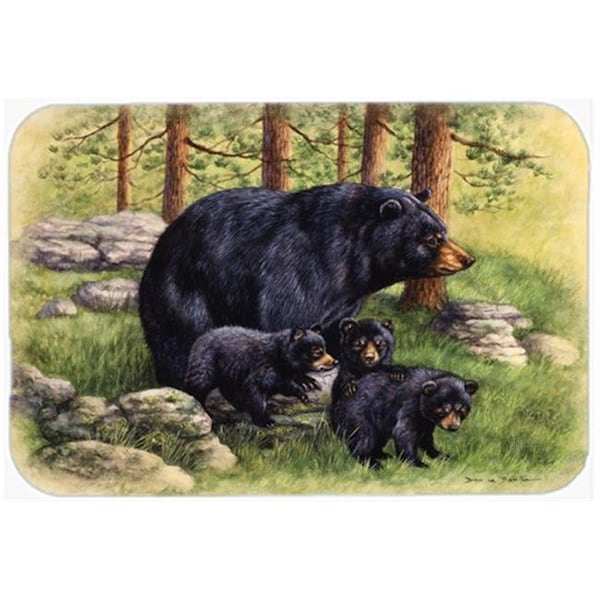 Carolines Treasures Carolines Treasures BDBA0114LCB Black Bears by Daphne Baxter Glass Large Cutting Board - BDBA0114LCB