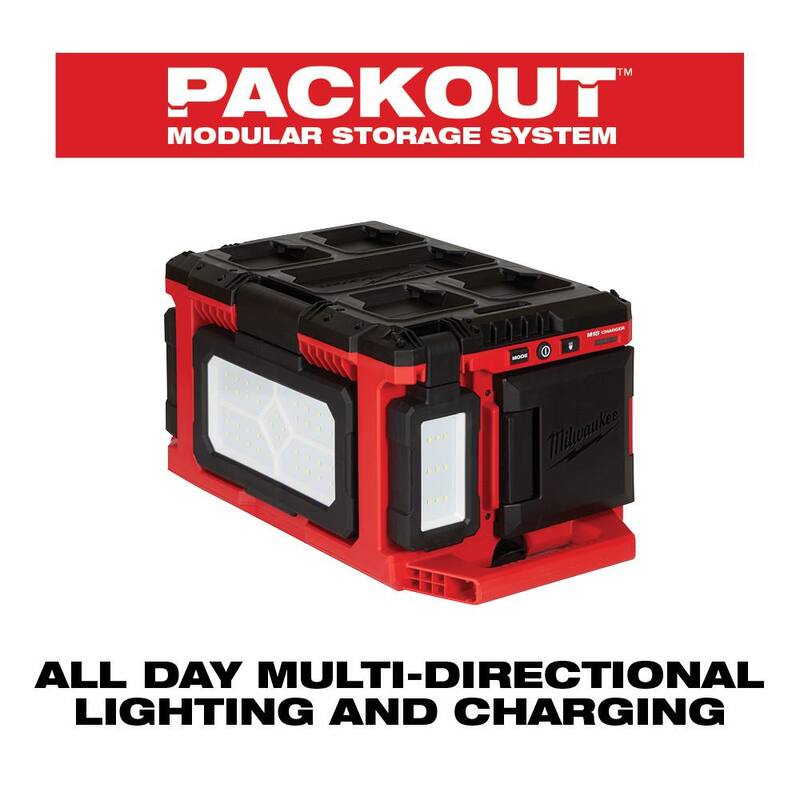 Milwaukee M18 Linterna LED de 3000 lúmenes con cargador incorporado y batería de 5.0 Ah - 2357-20-48-11-1850