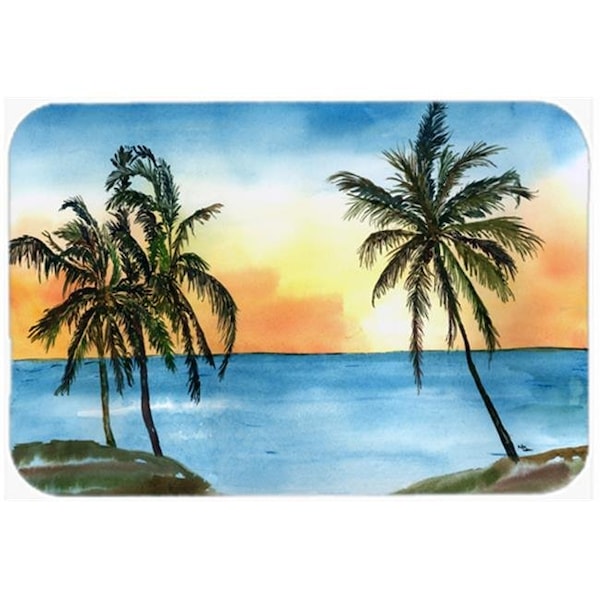 Carolines Treasures Carolines Treasures 8551LCB Palm Tree Glass Cutting Board - Large; 15 H x 12 L in. - 8551LCB