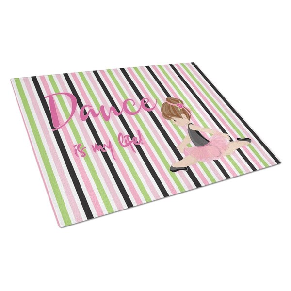 Carolines Treasures Ballet Dance is My Life Brunette Glass Cutting Board Large - BB5393LCB