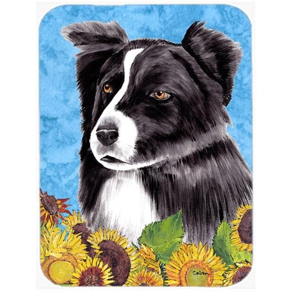 Carolines Treasures Carolines Treasures SC9071LCB 15 x 12 in. Border Collie Glass Cutting Board - Large - SC9071LCB