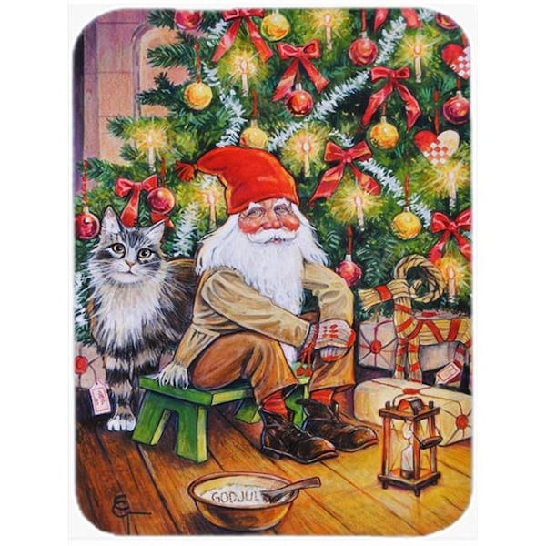 Carolines Treasures Carolines Treasures ACG0134LCB Christmas Gnome by the Tree Glass Large Cutting Board - ACG0134LCB